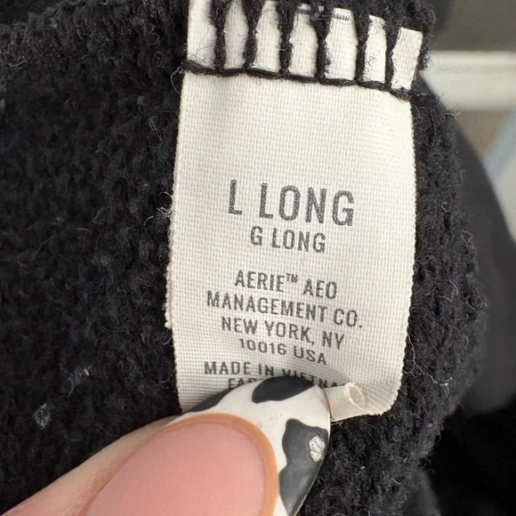 Aerie Black Sweatpants Large - Picture 3 of 4